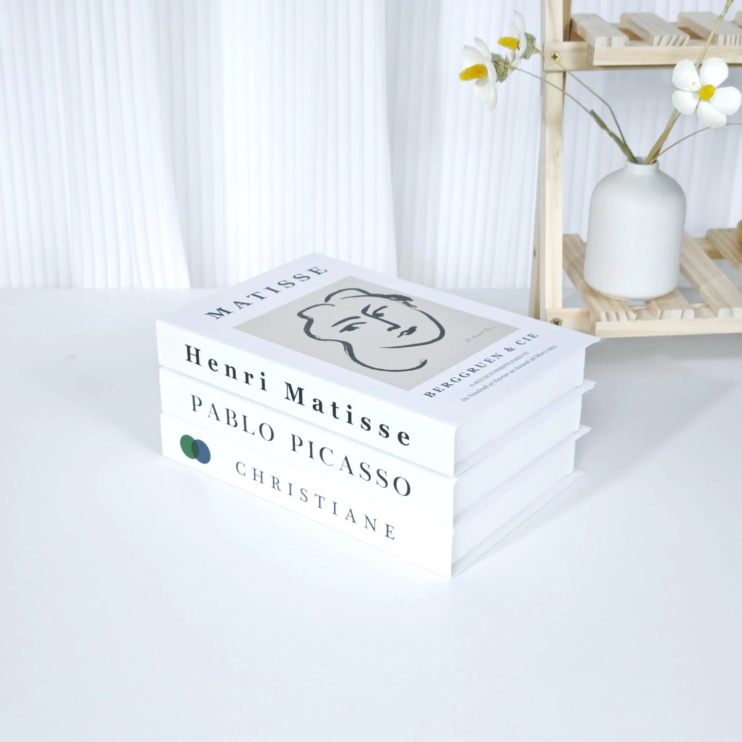 3PCS Abstract Art Decor Books - Chic Faux Books for Home Styling