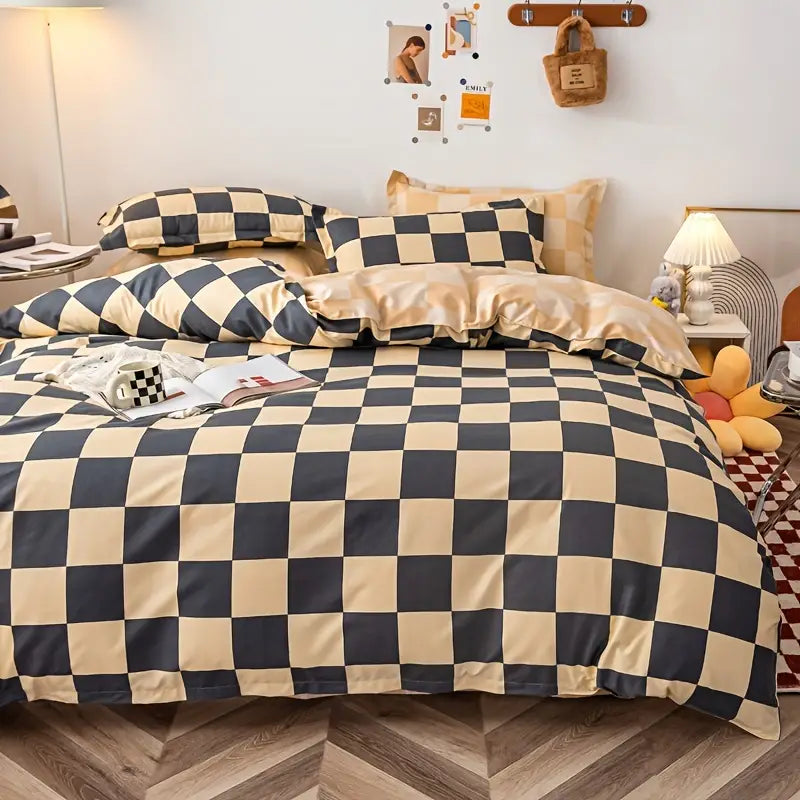 Frosted Printed Duvet Cover Set for Wedding Anniversary