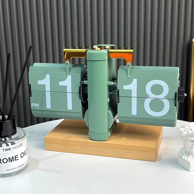 European Style Automatic Flip Clock for Home Decor