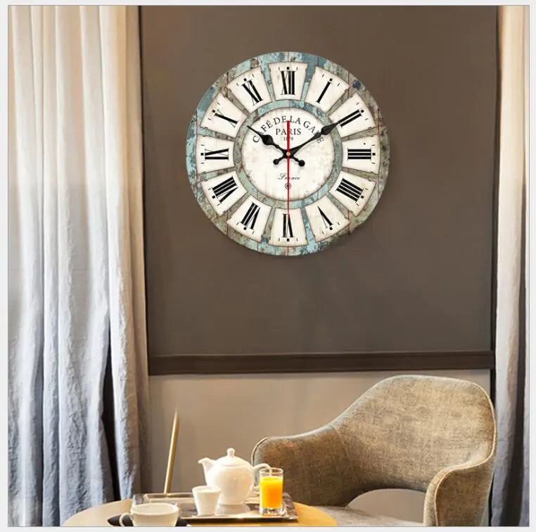 Vintage European Wooden Wall Clock