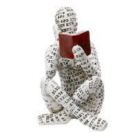 Resin Reading Women Sculpture - Tabletop Decor Gift