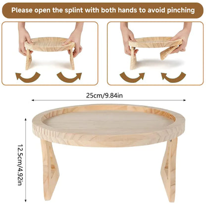 Collapsible Sofa Arm Tray Table