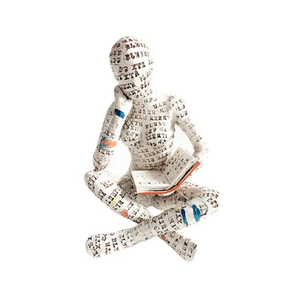 Resin Reading Women Sculpture - Tabletop Decor Gift