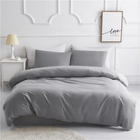 SDIII 3PCS Light Gray Full Duvet Cover Set 1 Duvet Cover and 2 Pillowcase Soft Microfiber Light Grey Duvet Cover Full with Corner Ties and Zipper
