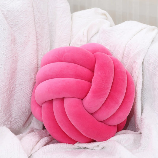 Peach Knot Round Cushion - 8in Aesthetic Throw Pillow