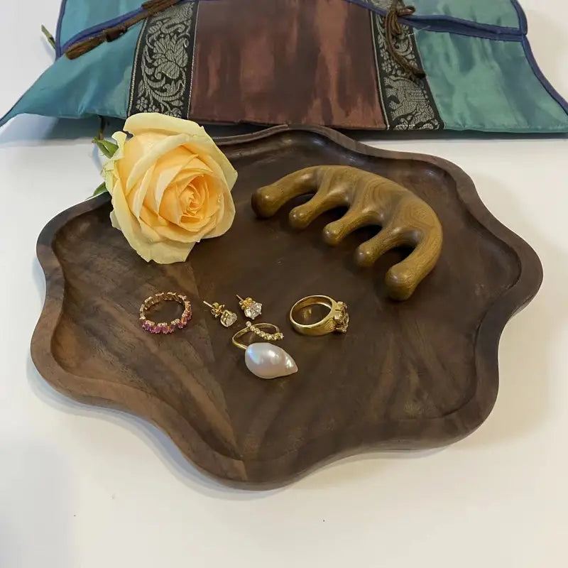 Elegant Black Walnut Serving Tray