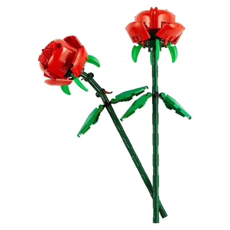 Lego-Compatible Bouquet with Roses and Sunflowers