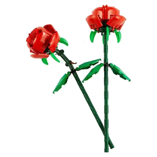 Lego-Compatible Bouquet with Roses and Sunflowers