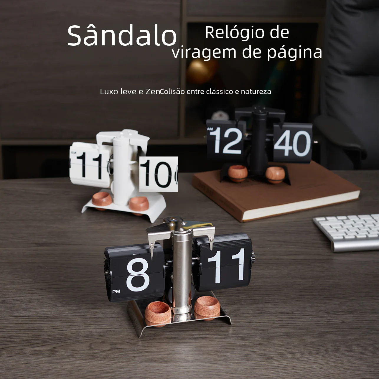 European Style Automatic Flip Clock for Home Decor