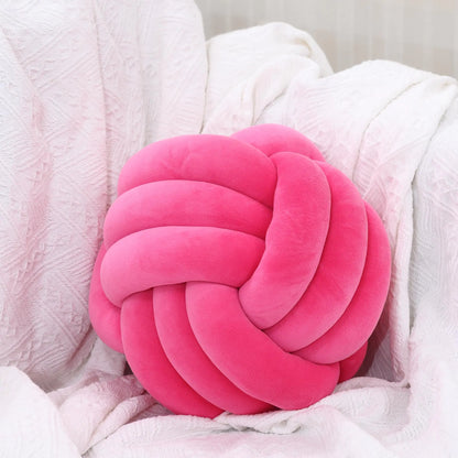 Peach Knot Round Cushion - 8in Aesthetic Throw Pillow