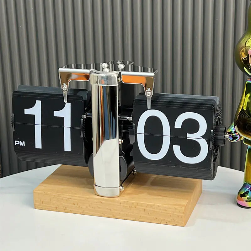 European Style Automatic Flip Clock for Home Decor