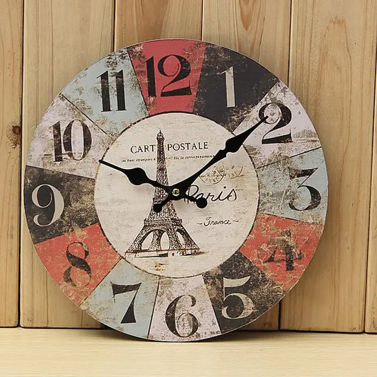 Vintage European Wooden Wall Clock